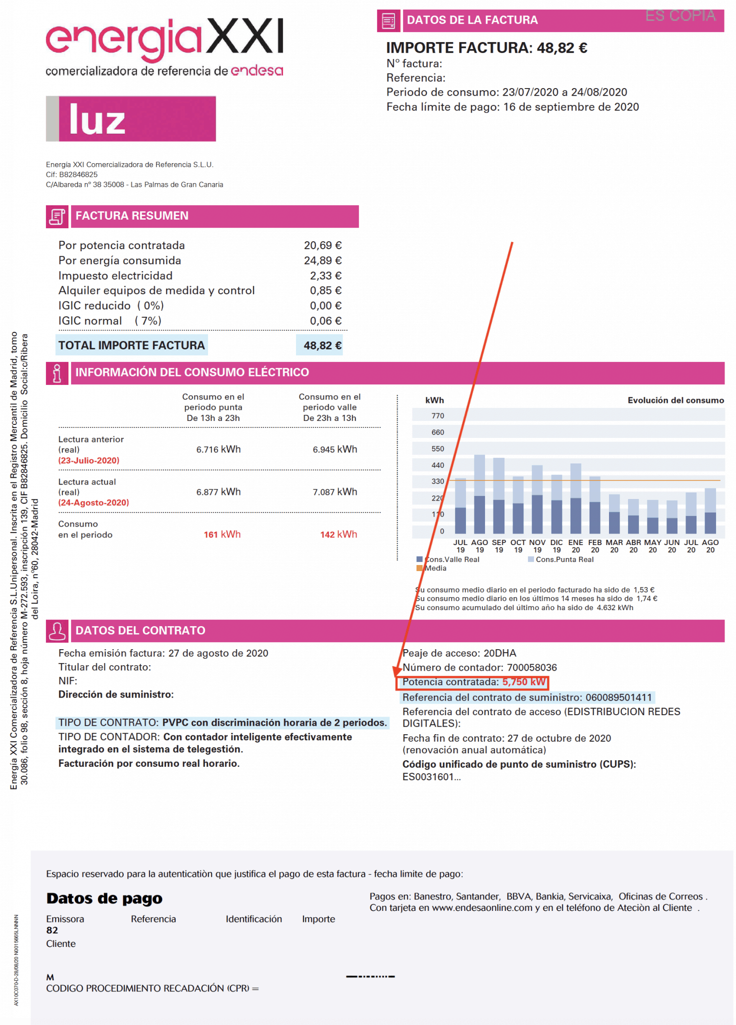 Como Saber La Potencia Contratada En Un Contador ⚠️ 1643